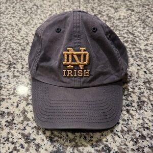 Gray Cap Notre Dame University Gold Embroidery